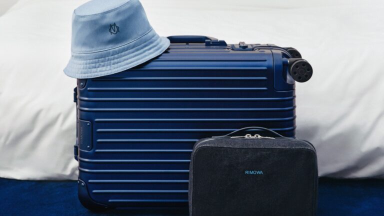Rimowa Original suitcase collection in deep Ink Blue metallic finish